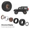 1.3 Beadlock Wheels and Tires, daitoku 1.3" RC Car Tires for 1/18 TRX4M Ascent-18 1/24 SCX24 FCX24 RC Crawler Car (Copper) view 4