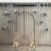 Froova 8 Pcs Silver Balloons and Clear Round Foil Balloons 22 In Transparent Balloon Metallic Silver 4D Ball Balloon Ornament Balloon for Birthday Grad Wedding Anniversary Prom Disco Party Decor view 3