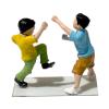CoudarTitie 1/64 Miniature Figure Painted Human Figure Model Mini People Figurine for Architectural, Two Boys Playing view 1