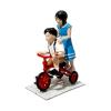CoudarTitie 1/64 Miniature Figure Painted Human Figure Model Mini People Figurine for Architectural, Boy Girl Riding view 1