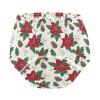 Toddler Potty Training Underwear Red Poinsettias Holly Leaves Vintage Cotton Absorbent Toilet Training Pants for Boys Girls 2T-5T view 3