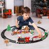Christmas Train Set with Luxury Track & Glowing Sounds and Lights,Kids Train for Christmas Tree,Electric Xmas Trains Set for Around The Tree Trains Toys for Xmas Home Decoration view 3