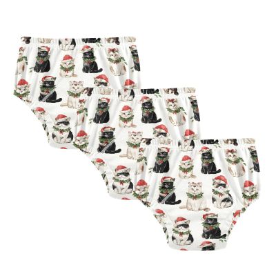 Potty Training Pants 3 Packs Toddler Training Underwear for Baby Boys Girls Funny Christmas Cats