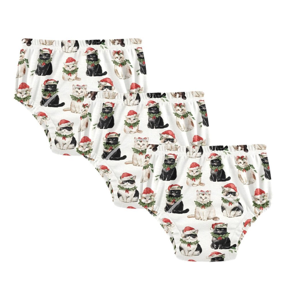 Potty Training Pants 3 Packs Toddler Training Underwear for Baby Boys Girls Funny Christmas Cats