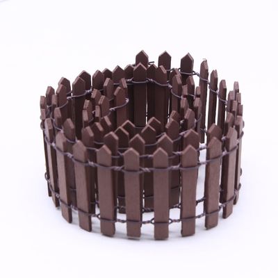 1 Pc Mini Fairy Garden Fence, 35 Inches, Brown, Micro Landscape Miniature Ornaments for Dollhouse, Crafts, Diorama Project, Plant Pot DIY