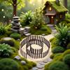 1 Pc Mini Fairy Garden Fence, 35 Inches, Brown, Micro Landscape Miniature Ornaments for Dollhouse, Crafts, Diorama Project, Plant Pot DIY view 2