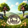 1 Pc Mini Fairy Garden Fence, 35 Inches, Brown, Micro Landscape Miniature Ornaments for Dollhouse, Crafts, Diorama Project, Plant Pot DIY view 3