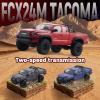 BEEZRC FMS 1/24 RC Crawler FCX24M Tacoma Toyota Official Licensed ABS Hard Body 4WD Off-Road RC Rock Truck,2-Speed Transmission, Hobby Grade Remote Control Car for Adults RTR Blue view 3