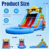 22.5FT(L) Commercial Grade Inflatable Water Slide for Adults Kids(Double Slides),Heavy Duty PVC Adult Water Slides with Big Water Pool(UL Blower),Inflatable Waterslide for Backyard 22.5x10.8x12.3ft view 2
