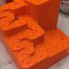 3D Printed Hilbert Curve Marble RunEndless Looping Fractal Maze, Kinetic Sculpture for Focus & Mindful Relaxation, Modern Tech-Art DecorEquipped with Steel Balls(Red) view 2