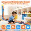 Flexible Race Car Track for Kids, 15 Feet Flex Race Car Track Toy for Toddlers, Compatible with 1/64th Diecast Cars, Portable Rolls Up Portable Racetrack with Strong Suction Cups.(Orange and Blue) view 2