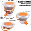 Foldable Ball Blaster Ammo Bucket+100 000 Pieces Bullet, Portable Splatter Blaster Accessories, Gun Ammo Container with Strainer, Large Capacity Tub for 10,000 Bullet, for Ages 14+ (Orange) view 3