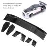 1/10 RC Tail Wing Spoiler, RC Aluminum Alloy Tail Wing, High Performance Drift Racing Spoiler with Powder Coated Finish, Lightweight Black Spoiler Wing for HSP LC Kyosho RC Cars view 3
