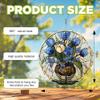 10-Inch Metal Wind Spinner Blue Tulips and Gilded Vase 3D Floral Wind Spinner, Unique Metal Hanging Kinetic Wind Sculpture Ornament Gifts for Women Yard Art Garden Patio Lawn Indoor Outdoor Decor view 3