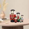 Russian Nesting Dolls  Wooden Nutcracker Nesting Figurines, Classic Wood Model | Festive Decorative Ornament, Tabletop Holiday Accent for Display Rack Living Room Fireplace Bedroom Kid Room view 2