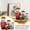 Russian Nesting Dolls  Wooden Nutcracker Nesting Figurines, Classic Wood Model | Festive Decorative Ornament, Tabletop Holiday Accent for Display Rack Living Room Fireplace Bedroom Kid Room view 4