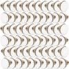 60 Pcs 4 Inch Wood Tambourine Natural Handheld Drums with Metal Bells Percussion Instruments for Wedding Favors Church Celebrations Classroom Party Activities view 1