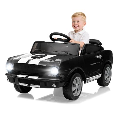 12V Ride on Toy Licensed Shelby Electric Car for Kids to Drive, Ride on Car with Remote Control, Adjustable 3 Speed, Multiple Panel, LED Lights, Shock Absorbers, Safety Belt, Easy Assembly, Xmas Gifts