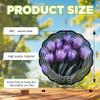 10-Inch Metal Wind Spinner Purple Tulips 3D Floral Wind Spinner, Unique Metal Hanging Kinetic Wind Sculpture Ornament Gifts for Women Yard Art Garden Patio Lawn Indoor Outdoor Decor view 3