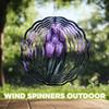 10-Inch Metal Wind Spinner Purple Tulips 3D Floral Wind Spinner, Unique Metal Hanging Kinetic Wind Sculpture Ornament Gifts for Women Yard Art Garden Patio Lawn Indoor Outdoor Decor view 4