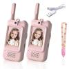 Walkie Talkie for Kids with Video,2 Pack Rechargeable Toddler Toys with HD Camera & Voice Changer,Long Range Two Way Radios Toys Christmas Birthday Gifts for Boys Girls 3+ for Outdoor Play(Pink Set) view 1
