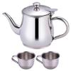 hhhlsl Kids Tea Set Includes Portable 330ml Stainless Steel Long Spout Teapot with Filter Screen and 2 70ml Cups for Children Gifts Tea Set Kids view 4