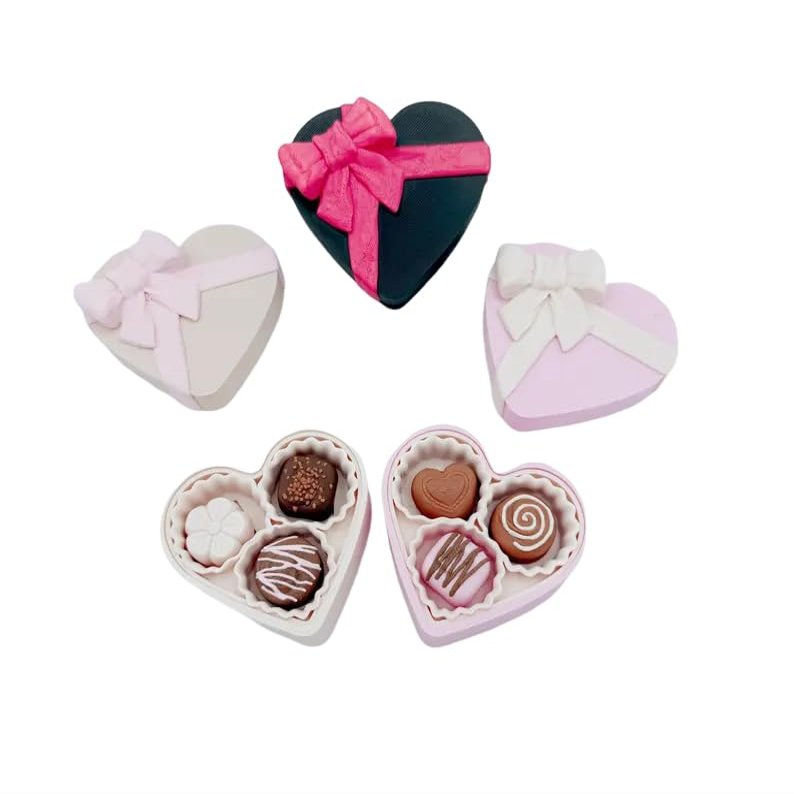 Chocolate Candy Clicker 3D-Printed Fidget & Stress Relief Toy, Cute Candy-Style Clickable Sensory Gadget, Compact Desk & Pocket Clicker (White Box, Silent & Linear)