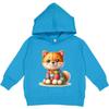 inktastic Puppy with Quilted Shirt Toddler Hoodie 2T Turquoise 47865 view 1