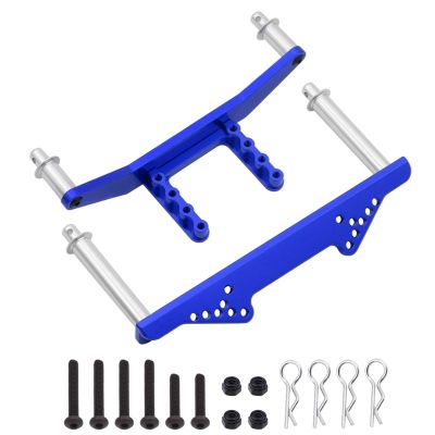 1/10 for Traxxas for Slash RC Car Metal Front & Rear Body Mounts with Body Posts Parts confident(Blue)