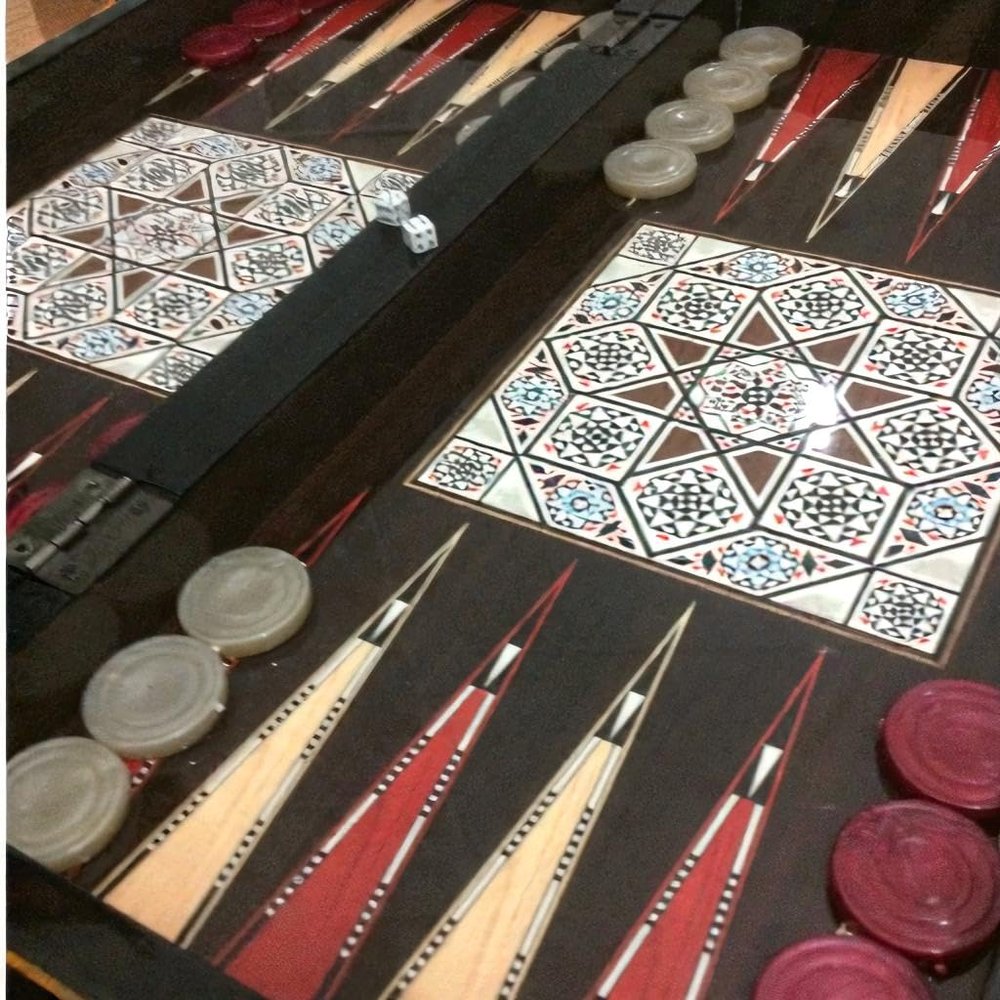 20" Classic Backgammon Set for Adults | Handmade Wooden XL Game Board | Ideal Gift for Father, Husband, Anniversary
