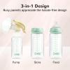 COMI Wide Neck Glass Breastmilk Collection n Storage Bottle, 2 Packs,10oz with Screw Ring Sealing Disk,Re-markable Sealing Disc,BPA Free,Fits Breast Pumps&Nipples(2 Green Lids) view 2
