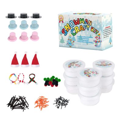 Build A Snowman Kit - 200g Interactive Winter Activity, Christmas Craft Collection, Child Play Bundle, Holiday Art Project, Family Fun Set | Youth Creative Pack Useful for Entertaining Kids Students
