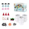 Build A Snowman Kit - 200g Interactive Winter Activity, Christmas Craft Collection, Child Play Bundle, Holiday Art Project, Family Fun Set | Youth Creative Pack Useful for Entertaining Kids Students view 1