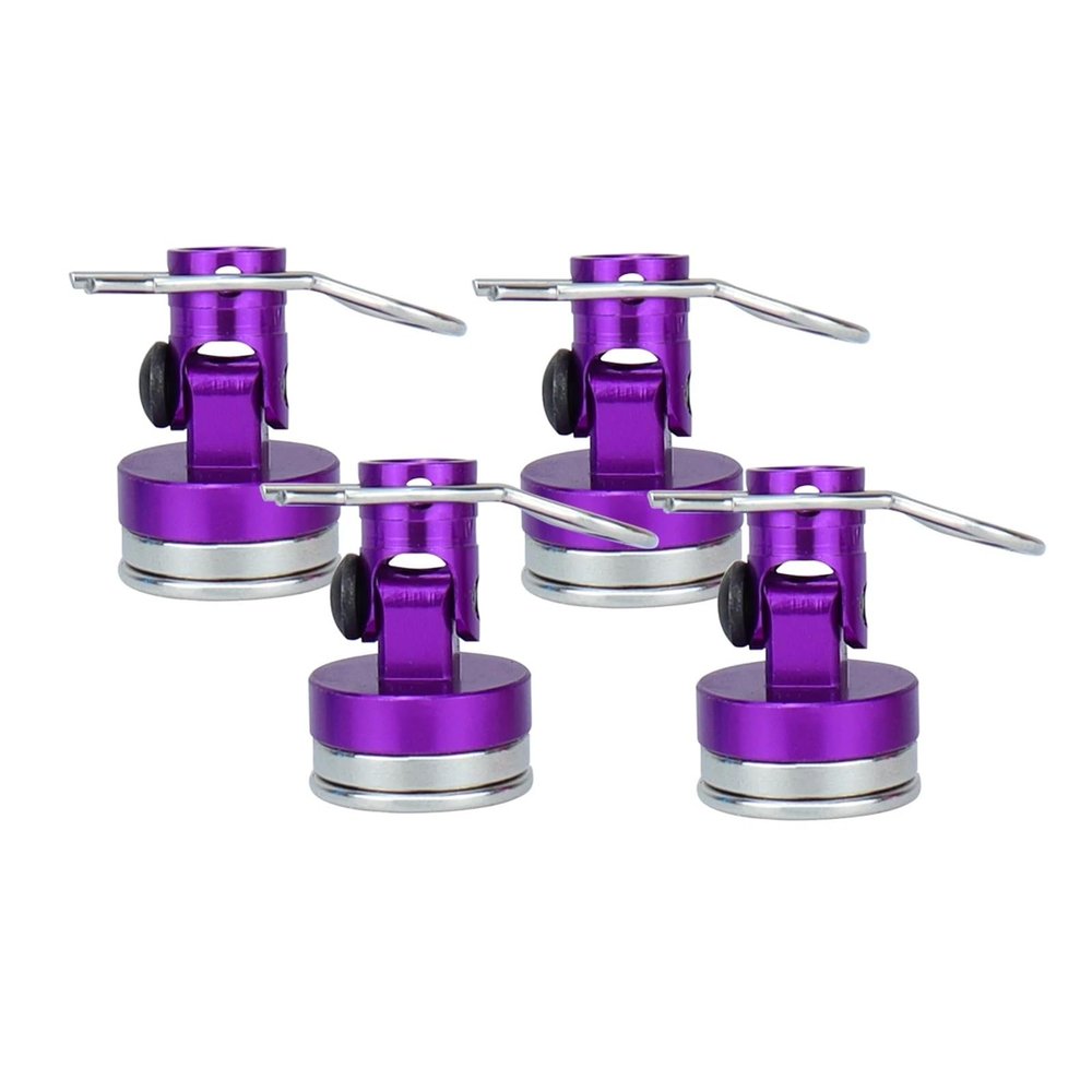 Body Posts Magnet Fixed Mount with Clip 1/10 RC Car for Axial SCX10 for Traxxas TRX4 D90 D110 confident(Purple)