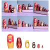 Eujgoov 6 Pack Nesting Dolls Handmade Wooden Easter Eggs Toys Forest Animal Pattern Kids Toy Home Decoration Halloween Christmas Birthday Gift view 4