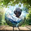 10-Inch Metal Wind Spinner Bald Eagle 3D Bird Wind Spinner, Unique Metal Hanging Kinetic Wind Sculpture Ornament Gifts for Women Yard Art Garden Patio Lawn Indoor Outdoor Decor (1) view 2