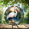 10-Inch Metal Wind Spinner Painted Stork 3D Bird Wind Spinner, Unique Metal Hanging Kinetic Wind Sculpture Ornament Gifts for Women Yard Art Garden Patio Lawn Indoor Outdoor Decor (1) view 2
