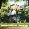 10-Inch Metal Wind Spinner Painted Stork 3D Bird Wind Spinner, Unique Metal Hanging Kinetic Wind Sculpture Ornament Gifts for Women Yard Art Garden Patio Lawn Indoor Outdoor Decor (1) view 4