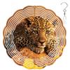 10-Inch Metal Wind Spinner Spotted Leopard Cub 3D Wildlife Wind Spinner, Unique Metal Hanging Kinetic Wind Sculpture Ornament Gifts for Women Yard Art Garden Patio Lawn Indoor Outdoor Decor view 1