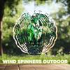 10-Inch Metal Wind Spinner Potted Monstera 3D Plant Wind Spinner, Unique Metal Hanging Kinetic Wind Sculpture Ornament Gifts for Women Yard Art Garden Patio Lawn Indoor Outdoor Decor view 4