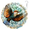 10-Inch Metal Wind Spinner European Roller 3D Bird Wind Spinner, Unique Metal Hanging Kinetic Wind Sculpture Ornament Gifts for Women Yard Art Garden Patio Lawn Indoor Outdoor Decor view 1