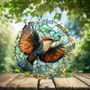 10-Inch Metal Wind Spinner European Roller 3D Bird Wind Spinner, Unique Metal Hanging Kinetic Wind Sculpture Ornament Gifts for Women Yard Art Garden Patio Lawn Indoor Outdoor Decor view 2