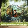 10-Inch Metal Wind Spinner European Roller 3D Bird Wind Spinner, Unique Metal Hanging Kinetic Wind Sculpture Ornament Gifts for Women Yard Art Garden Patio Lawn Indoor Outdoor Decor view 4