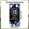 13th Happy Birthday Door Banner Backdrop, Blue Official Teenager Polyester Birthday Decorations for Boys Girls 13 Years Party Decor Photo Props Yard Sign Indoor Outdoor view 2