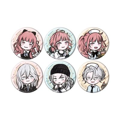 Love Yomayashi Angel 01 (Graph Art Illustration) Tin Badge Complete Set of 6 Pieces Box