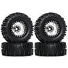 1.9'' Crawler Tires Mud Slingers Tyre OD 3.75'' For 1/12 RC Crawler MJX H12Y+ MN-128 MN82S LC79 1.9'' Beadlock Wheels (Silvery) view 1
