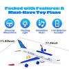 AtomDream Tech Aeroplane Toy - Electric Aeroplane Toy with Flashing LED Lights & Sounds Bump and Go Mechanism, Durable ABS Construction, for Kids Ages 3-8 view 4