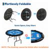 LuyFuitre 8 Player Round Folding Poker Table with Cup Holders, 48 Inch Professional Casino Grade Card Table for Texas Holdem & Blackjack, Portable Multi Gaming Table for Home, Man Cave view 4