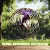 10-Inch Metal Wind Spinner White and Purple Tulips 3D Floral Wind Spinner, Unique Metal Hanging Kinetic Wind Sculpture Ornament Gifts for Women Yard Art Garden Patio Lawn Indoor Outdoor Decor view 4