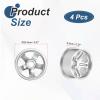 MECCANIXITY 4Pcs RC Car Wheel Rims, 20.5mm Dia 5-Spoke Silver Aluminum Alloy Wheel Rims Hex Hub for HSP RC Drift Racing Touring Car view 2